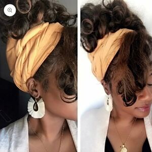 Buttercream Solid Hair Wrap Head Tie NEW